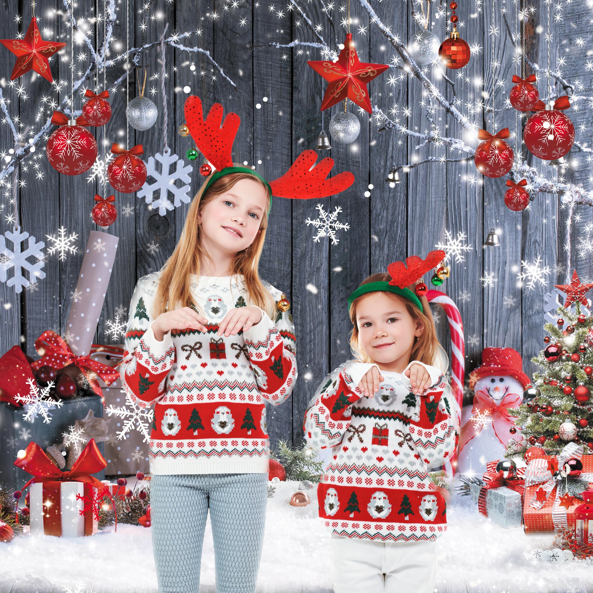 Christmas Wood Wall Photography Backdrop Wood Floor Background Winter Party Photoshoot