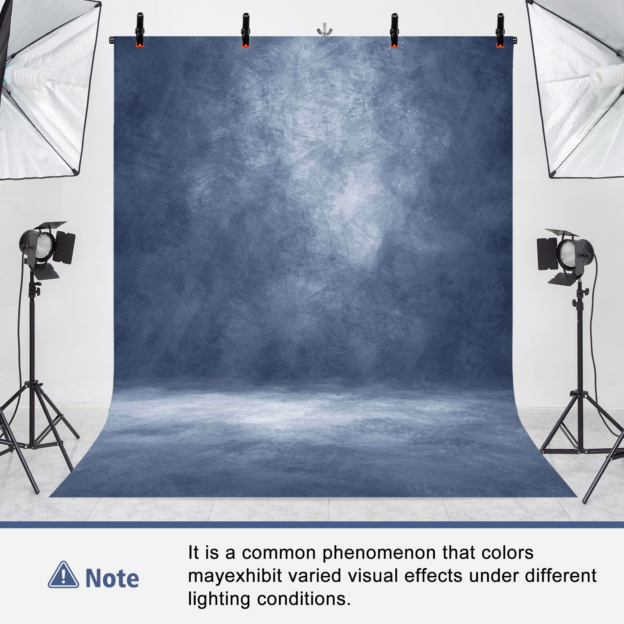 6.5 x 5ft T-Shaped Backdrop Stand with Abstract Blue 5x6.5ft Professional Photography Backdrop,Adjustable Backdrop Stand Kit with 4 Spring Clamps,Portable Handbag (2 in 1)