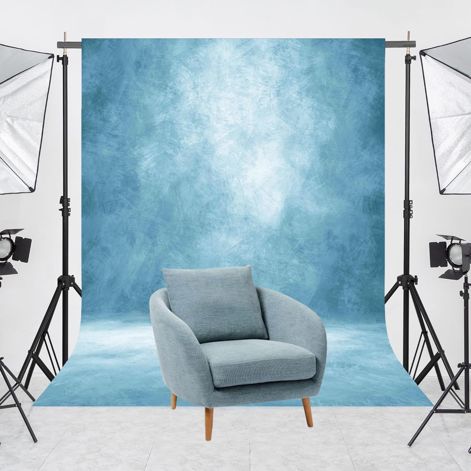 Abstract Light Blue Professional Photography Backdrop